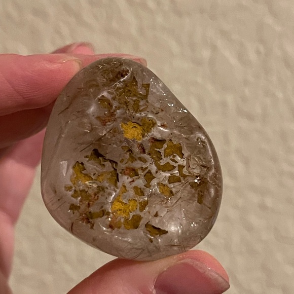 Rutilated Quartz polished lens from Brazil - Picture 5 of 5